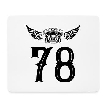 78 Number crown - Mouse Pad (horizontal) - white - Front