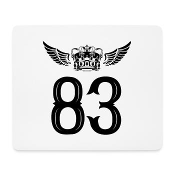 83 Number crown - Mouse Pad (horizontal) - white - Front