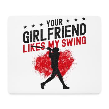 Baseball Fan Batter Vintage Your - Mouse Pad (horizontal) - white - Front