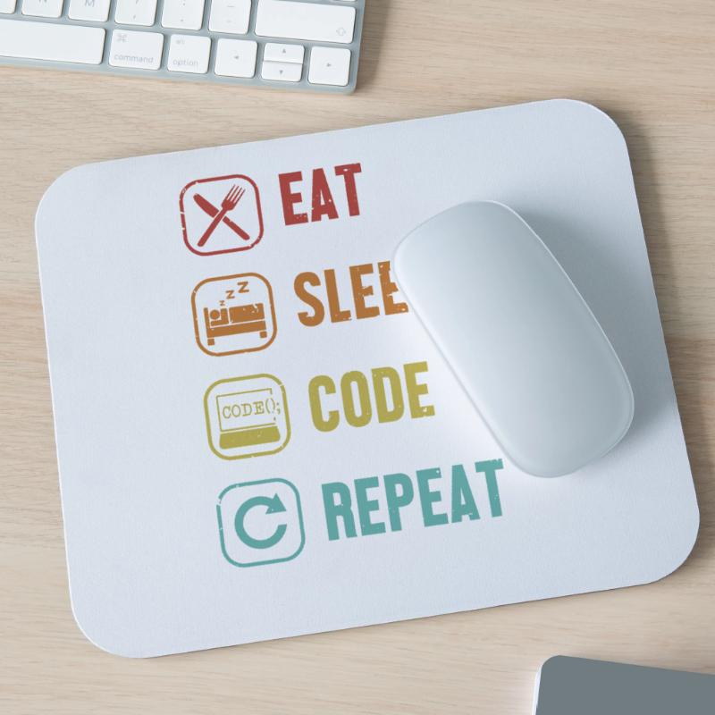 Eat Sleep Code Repeat Full Stack Coder Software Mouse Pad (horizontal)