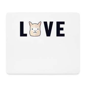 Love Guanaco Llama Vicuna Breeder Alpaca - Mouse Pad (horizontal) - white - Front
