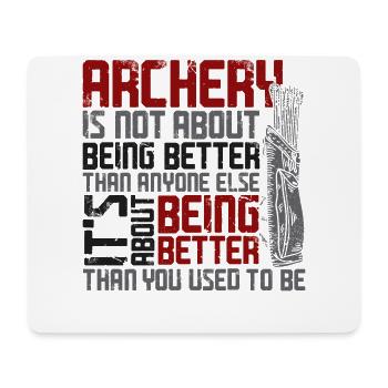 Archery Bow Archer Vintage Archery - Mouse Pad (horizontal) - white - Front