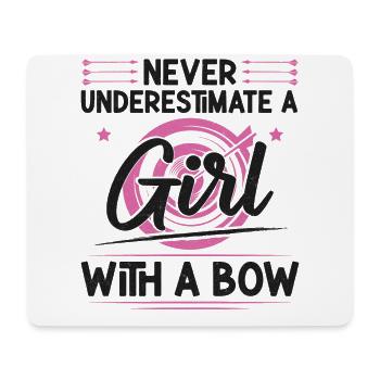 Archery Bow Archer Girl Never - Mouse Pad (horizontal) - white - Front