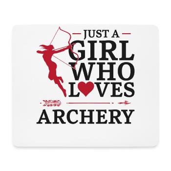Archery Bow Archer Girl Vintage - Mouse Pad (horizontal) - white - Front