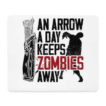 Archery Bow Archer Zombie Vintage - Mouse Pad (horizontal) - white - Front