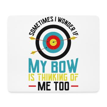 Archery Bow Archer Vintage Target - Mousepad (Querformat) - Weiß - Vorne