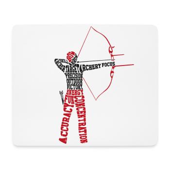 Archer Archer Nuage de mots - Tapis de souris (format paysage) - blanc - Devant