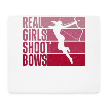 Archery Bow Archer Girl Vintage - Mouse Pad (horizontal) - white - Front