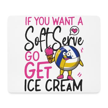 Volleyball Player Team Ice Cream - Mousepad (Querformat) - Weiß - Vorne