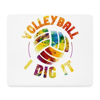 Volleyball Player Team Tie Dye - Mouse Pad (horizontal) - white - Front