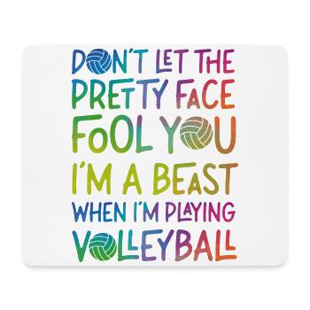 Volleyball Player Team Girl - Mouse Pad (horizontal) - white - Front