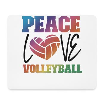 Volleyball Player Team Peace Love - Mouse Pad (horizontal) - white - Front