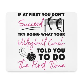 Volleyball Player Team Coach If At - Mousepad (Querformat) - Weiß - Vorne
