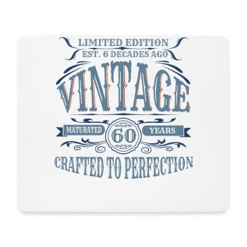 Vintage Légendaire - Vieilli parfaitement 60ème anniversaire - Tapis de souris (format paysage) - blanc - Devant