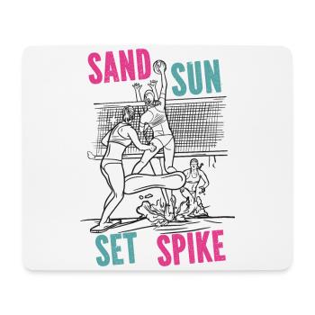 Joueur de volleyball Équipe Sand Sun - Tapis de souris (format paysage) - blanc - Devant