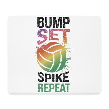 Volleyball Player Team Bump Set - Mouse Pad (horizontal) - white - Front