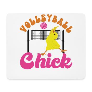 Volleyball Player Team Chicken - Mouse Pad (horizontal) - white - Front