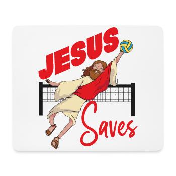 Volleyball Player Team Jesus - Mouse Pad (horizontal) - white - Front