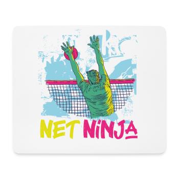Joueur de volleyball Équipe Ninja 80s - Tapis de souris (format paysage) - blanc - Devant