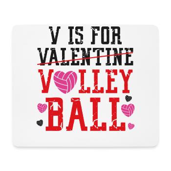 Volleyball Player Team Valentines - Mouse Pad (horizontal) - white - Front