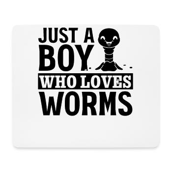 Worm lover compost worms I'm just a boy, - Mouse Pad (horizontal) - white - Front