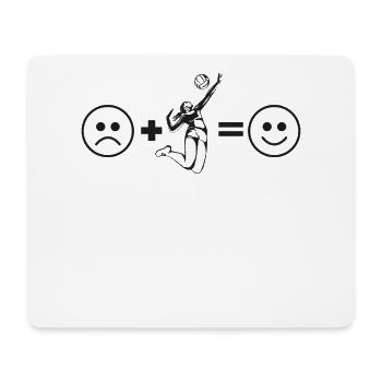 Volleyball Player Team Smiley - Mouse Pad (horizontal) - white - Front