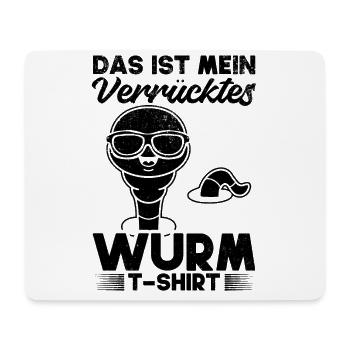 Das Ist Mein Verrücktes Wurm T-Shirt Wurm Cooler - Mousepad (Querformat) - Weiß - Vorne