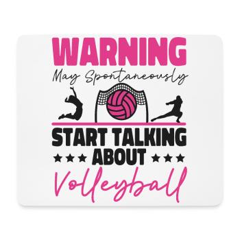 Volleyball Player Team Warning May - Mouse Pad (horizontal) - white - Front