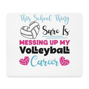 Volleyball Player Team This School - Mousepad (Querformat) - Weiß - Vorne