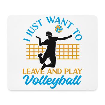 Équipe de volley-ball que je veux juste - Tapis de souris (format paysage) - blanc - Devant