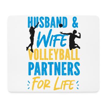 Volleyball Player Team Husband - Mouse Pad (horizontal) - white - Front
