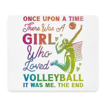 Volleyball Player Team Girl - Mouse Pad (horizontal) - white - Front