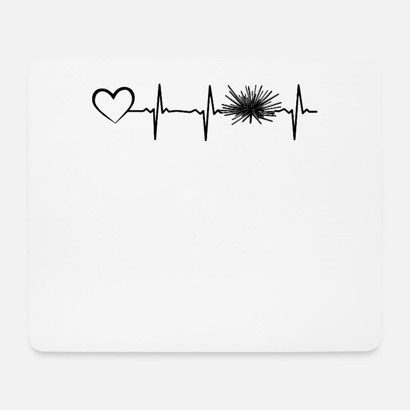 Seeigel Herzschlag Seeigel Seeigel-Liebhaber - Mousepad (Querformat) - Weiß