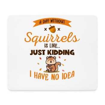 A Day Without Squirrels Is Like Grauhörnchen - Mousepad (Querformat) - Weiß - Vorne