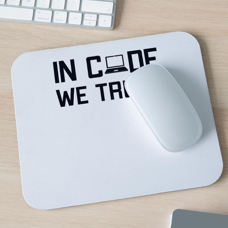 In Code We Trust Full Stack Coder Software Mouse Pad (horizontal)
