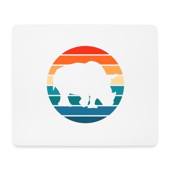 Rhino Rhino Animal Motif - Mouse Pad (horizontal) - white - Front
