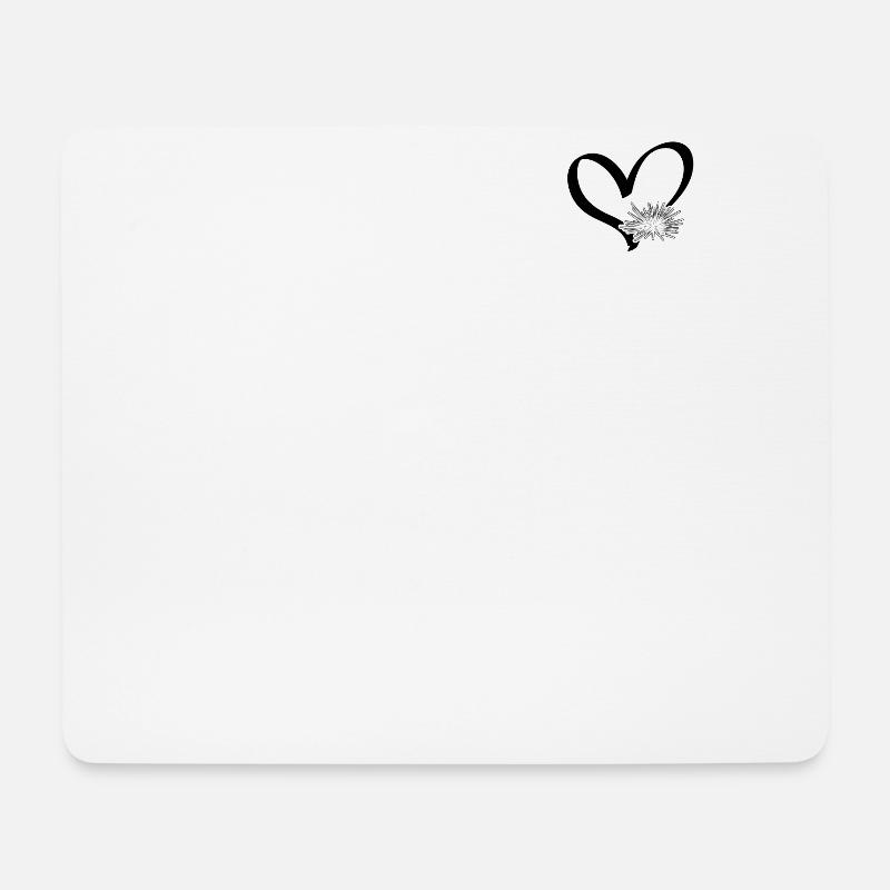 Seeigel-Herz-Seeigel-Liebhaber Seeigel - Mousepad (Querformat) - Weiß
