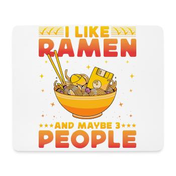 I like Ramen and maybe 3 People - Mouse Pad (horizontal) - white - Front