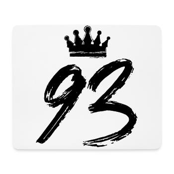 93 Number crown - Mouse Pad (horizontal) - white - Front