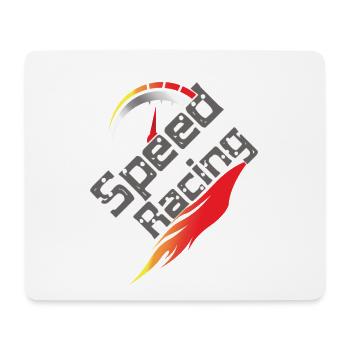 Course de vitesse - Tapis de souris (format paysage) - blanc - Devant