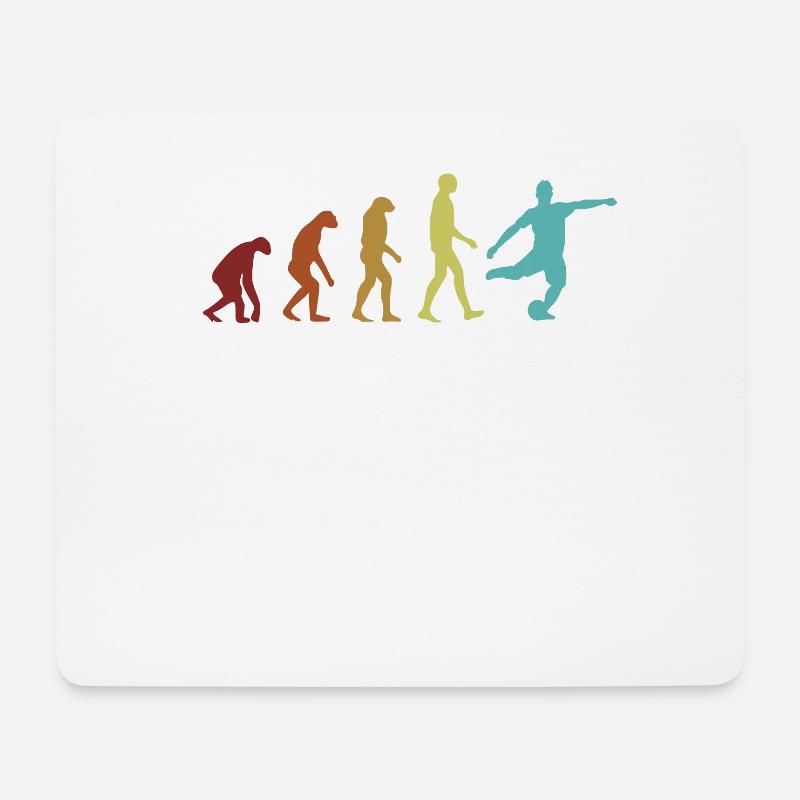 Soccer Evolution Fußballspieler Fußballprofi - Mousepad (Querformat) - Weiß