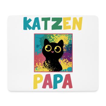 Katzen Papa Portrait Tiermotiv Geschenk - Mousepad (Querformat) - Weiß - Vorne