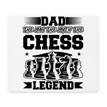 Dad The Man The Myth The Chess Legend - Mousepad (Querformat) - Weiß - Vorne