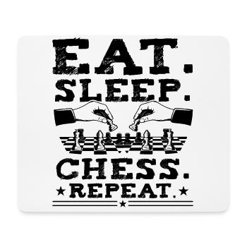 Eat Sleep Chess Repeat Funny Chess Player Fan Odds - Mouse Pad (horizontal) - white - Front