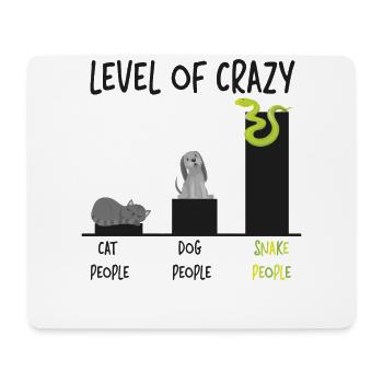 Snake Serpent Level Of Crazy Cat - Mousepad (Querformat) - Weiß - Vorne