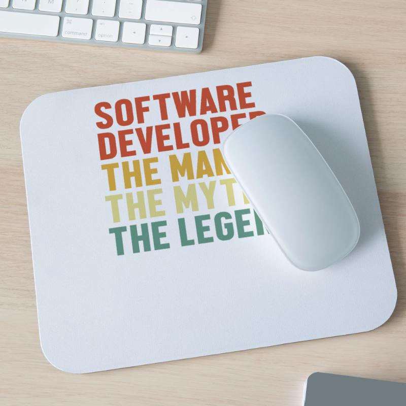 Software Developer Man Myth Legend Coder Software Mouse Pad (horizontal)