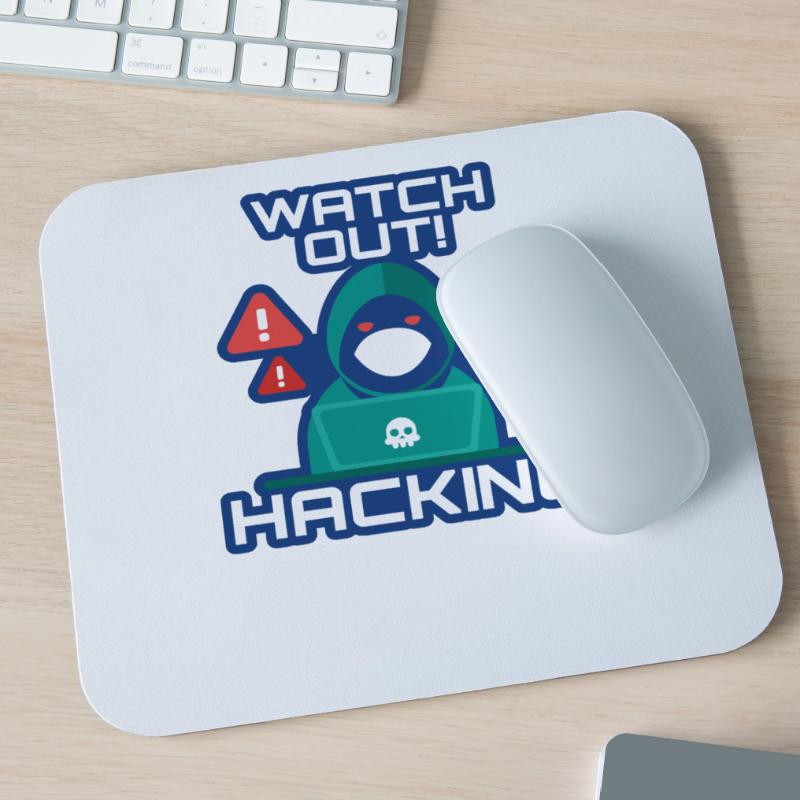 Watch Out Hacking Full Stack Coder Software Mouse Pad (horizontal)