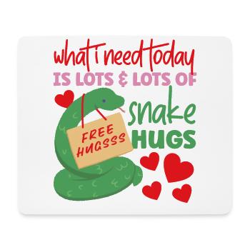 Snake Serpent What I Need Today Is - Mousepad (Querformat) - Weiß - Vorne