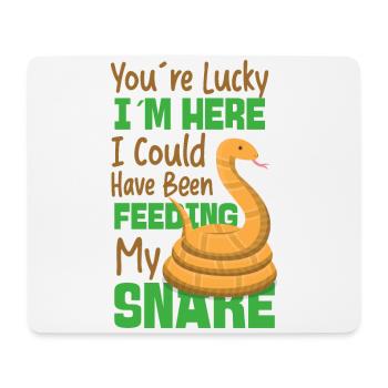Snake Serpent You're Lucky I'm - Mousepad (Querformat) - Weiß - Vorne