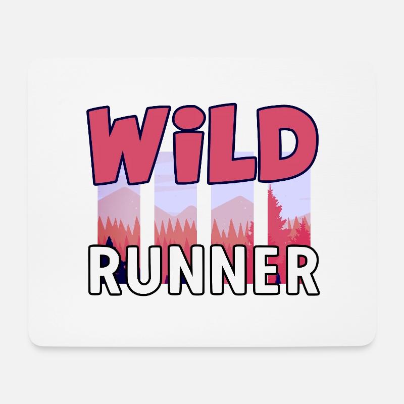 Trail Running Wild Runner Laufen Trail Gebirge - Mousepad (Querformat) - Weiß